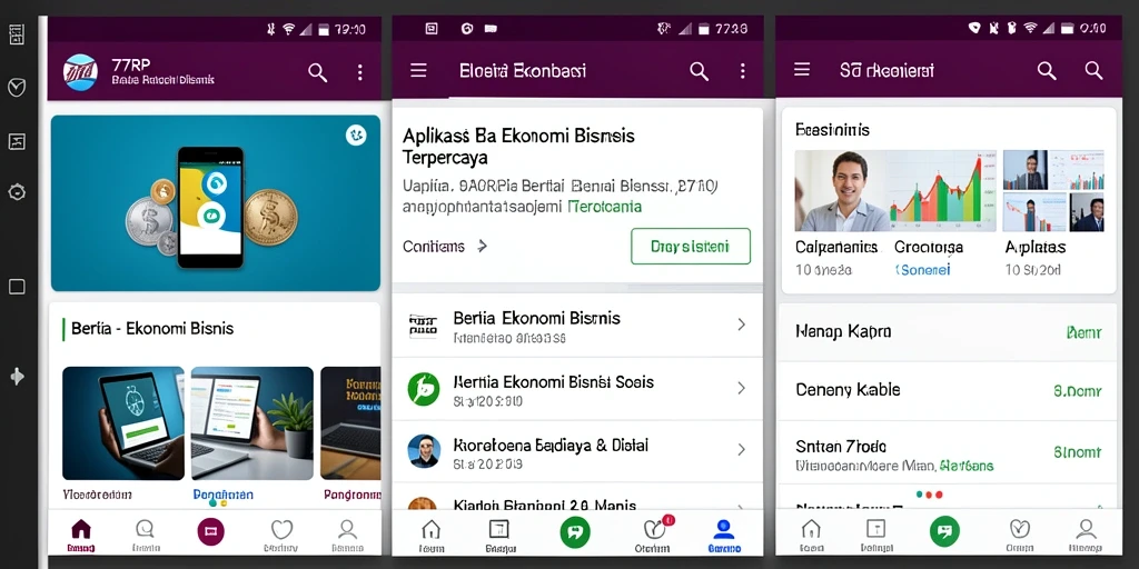 Tampilan antarmuka aplikasi 77RP yang informatif dan modern.