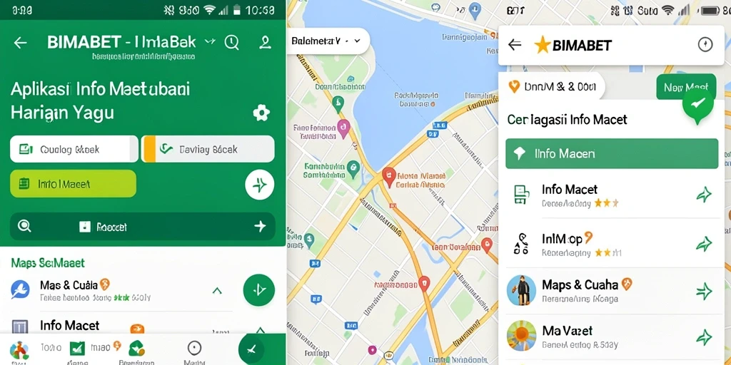 Antarmuka BIMABET menampilkan peta lalu lintas yang jelas dan informatif.