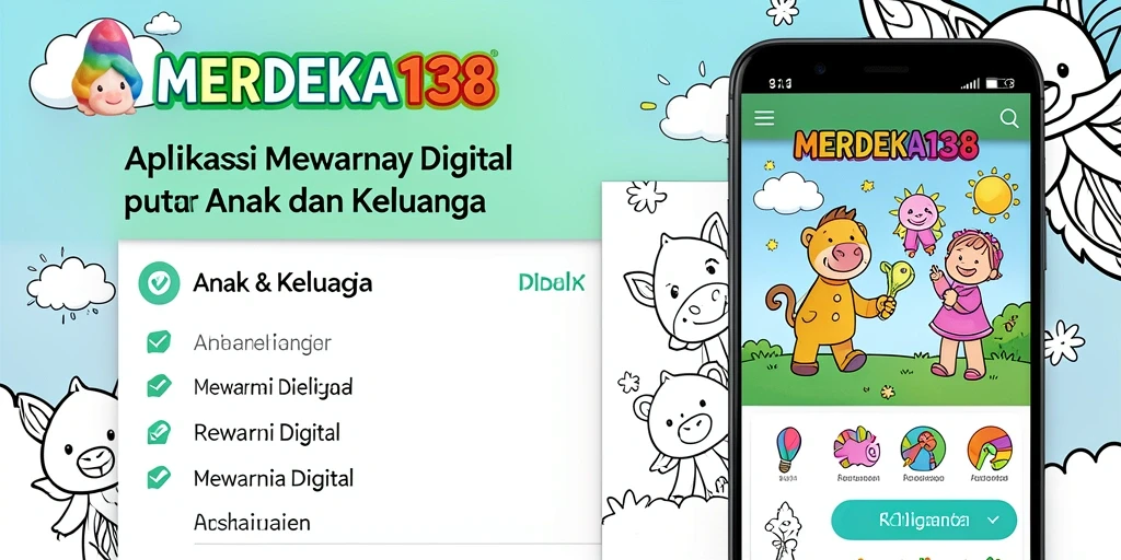 Screenshot antarmuka aplikasi Mewarnai Digital MERDEKA138 yang menarik.